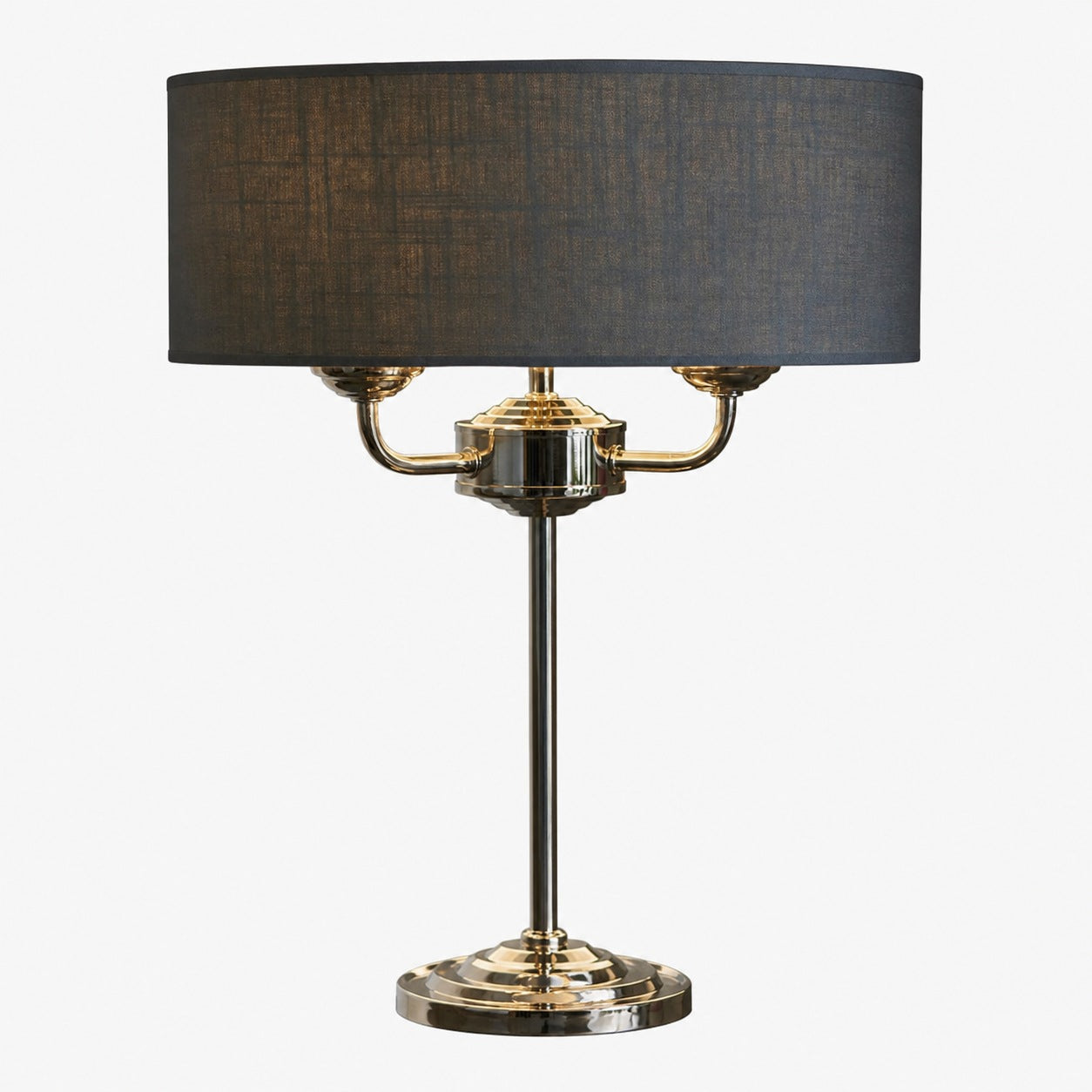 Tela Tischleuchte mit 1 oder 3 Leuchten – Modernes Leinen- und Metalldesign für Nachttisch oder Wohnzimmer