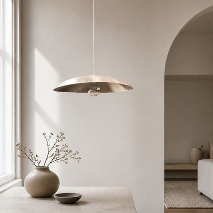 Hammered Brass Suspension Light