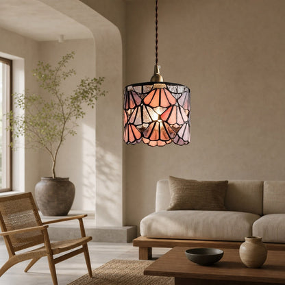 Vintagia Tiffany Inspired Pendant Light Fixture – Artistic Glass Shade Pendant for Dining Island and Entryway