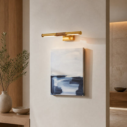 Aurix Picture Light – Slim Wrapped‑Center Bar Design Metal Finish Wall Lamp for Gallery & Hallway