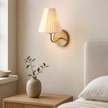 Fibura Zeitlose Wandleuchte mit Leinen Schirm - Minimalistisches Design für stilvolle Innenräume