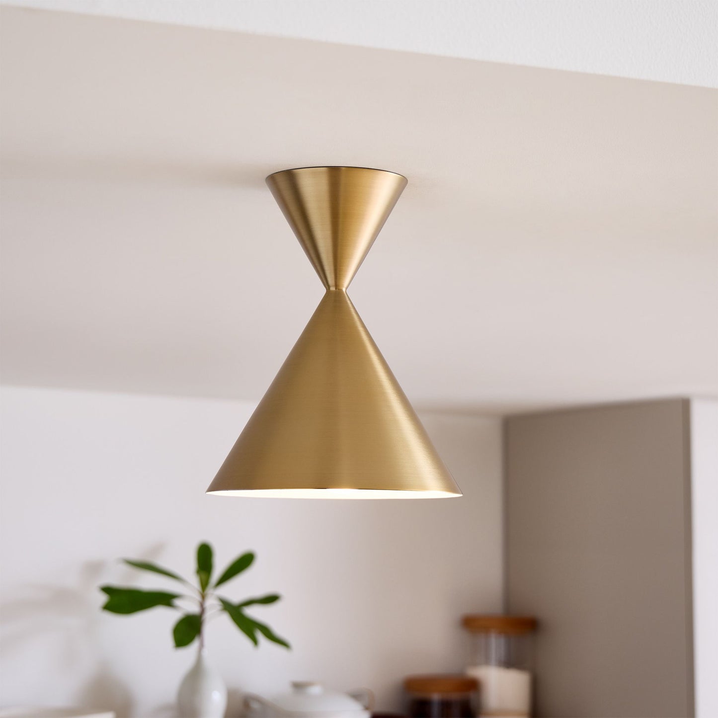 Brivana Semi-Flush Ceiling Light – Minimalist Design for Bedrooms & Living Rooms