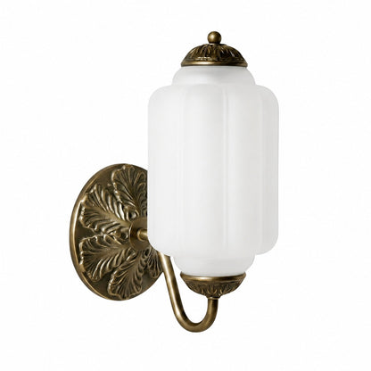 Eloise Messing-Wandleuchte – Elegante Vintage-Beleuchtung aus Milchglas