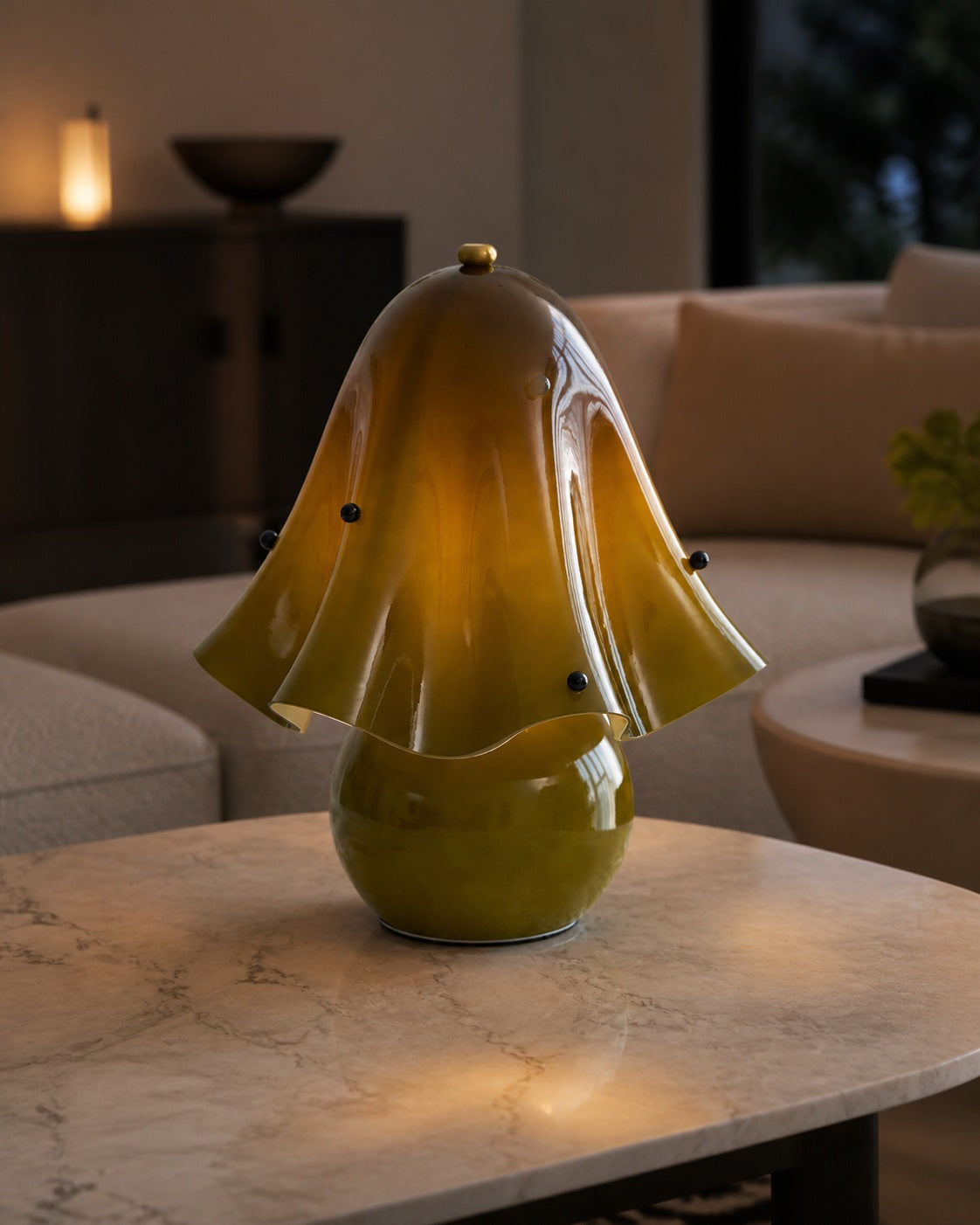 Bellina Decorative Table Lamp - Sculptural Bell Flower Shape