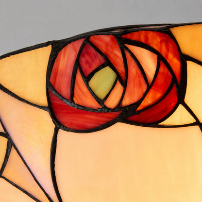 TF Ingram handgefertigte Buntglas-Deckenleuchte – Vintage Art Deco Tiffany-Leuchte für das Esszimmer