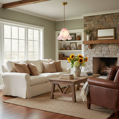 Bellina Sculptural Floral Pendant Light Contemporary Ceiling Fixture for Living Room