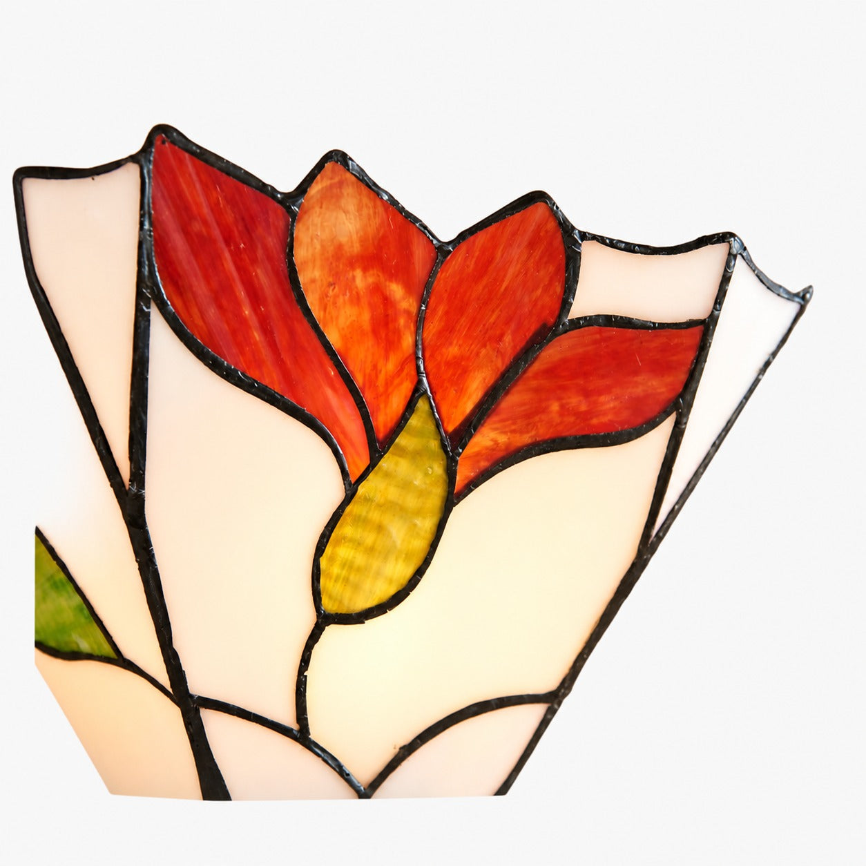 TF Botanica Stained Glass Floral Design Wall Light - Sconce For Hallway And Bedroom