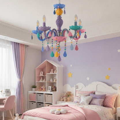 Colorful Metal Kids Room Chandelier for Bedroom