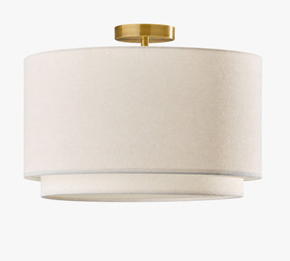 Dumora Deckenlampen mit Trommelschirm aus Stoff - Doppellagiges Bauernhaus Design