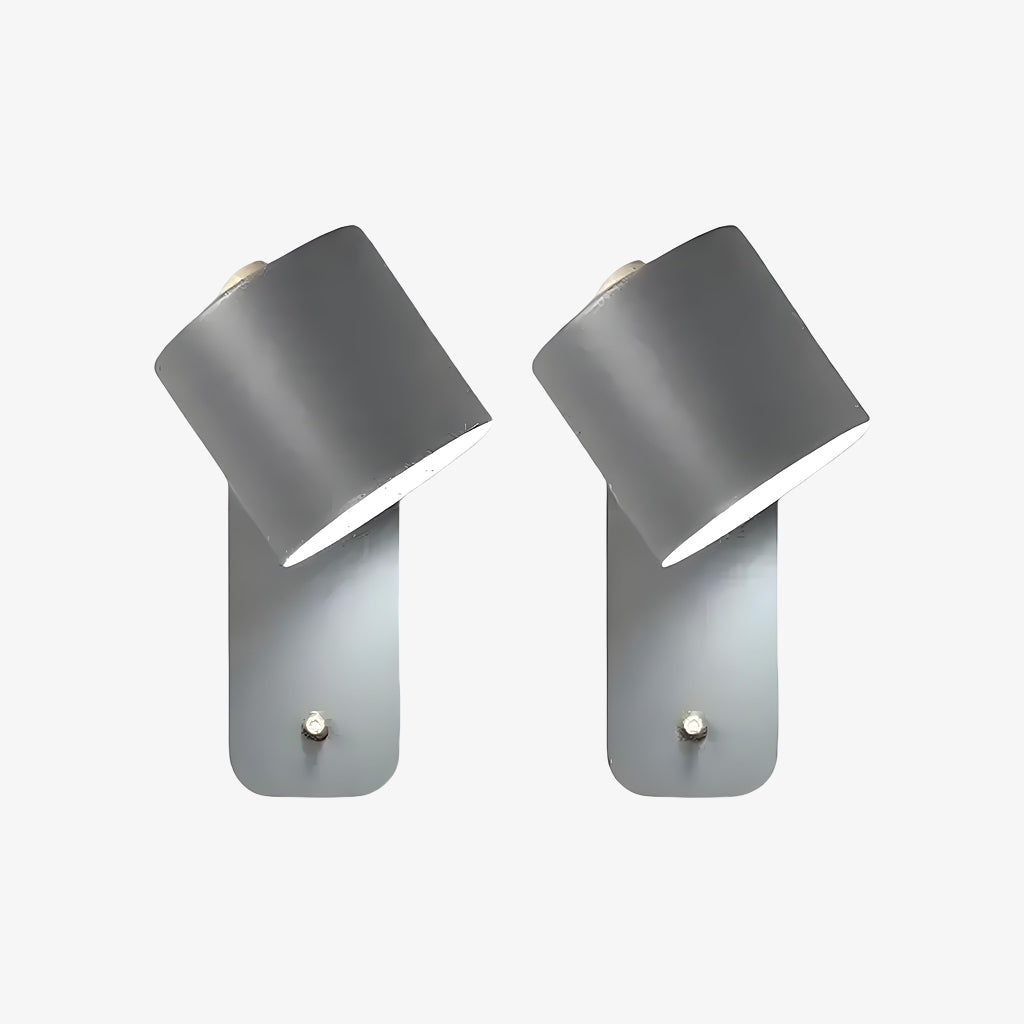Volyne Adjustable Swivel Cylinder Wall Sconce - Minimalist Metal Wall Lamp for Bedroom and Reading Area