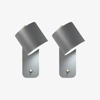 Volyne Adjustable Swivel Cylinder Wall Sconce - Minimalist Metal Wall Lamp for Bedroom and Reading Area