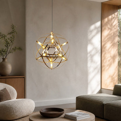 Silver Spark Ball Pendant Light