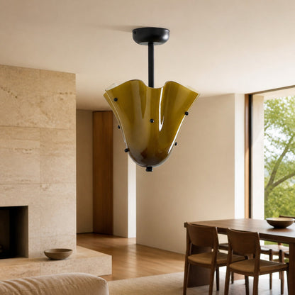 Bellina Decorative Glass Ceiling Light - Modern Sculptural Flush Mount