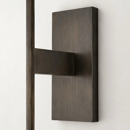 Matte black brass wall plate detail