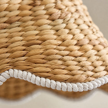 Ruvest Farmhouse Deckenleuchte – Muschelförmiges Rattan für warme Interieurs