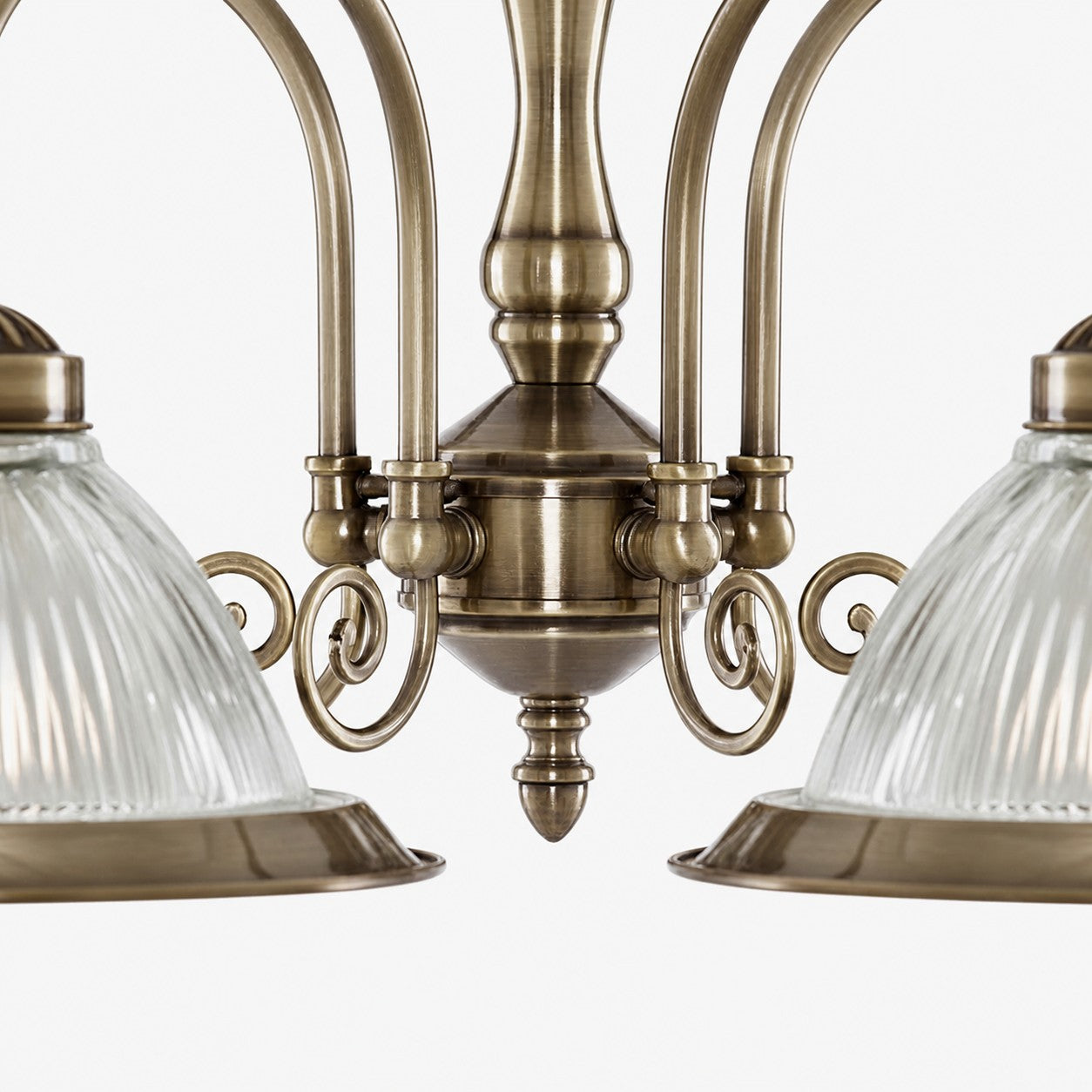 TF Vintora Pendelleuchte aus geripptem Glas – Elegante Metallumrandung für Küchen, Essbereiche und Flure