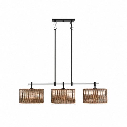 Ravelo Rustic Drum Pendant Light with Sculptural Metal Design for Dining and Living Spaces
