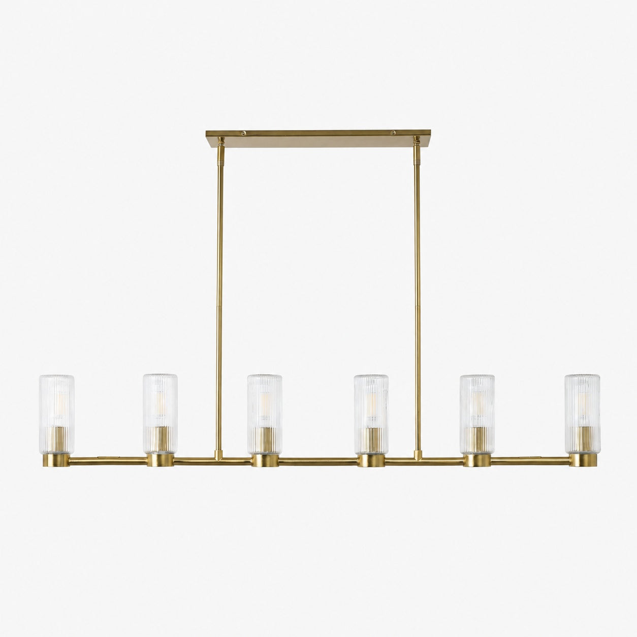 Rivora Kronleuchter aus geriffeltem Glas – Elegantes, geripptes, langlebiges Design