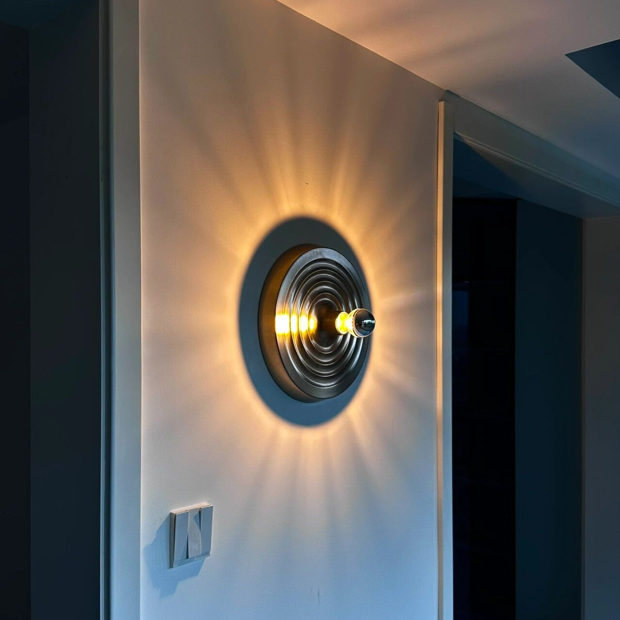 Mid Century Space Age Scheiben Wandleuchte