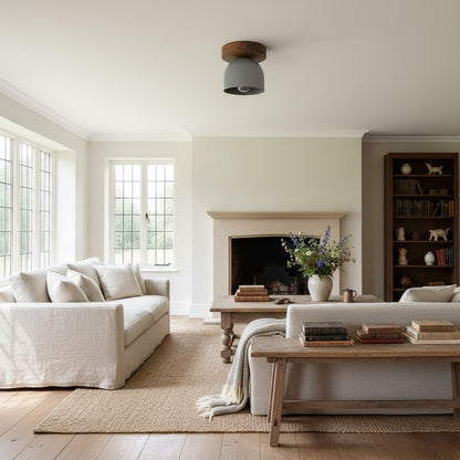 Metio Dome Ceiling Light Minimalist Wood Design for Bedrooms & Hallways