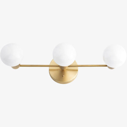 Glorica Glass Mid Century Modern Vanity Light - 3 Light Wall Fixture