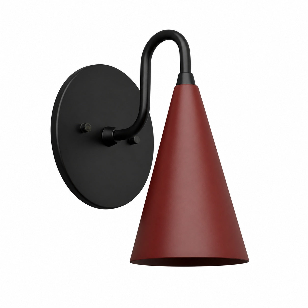 Curva Metal Cone Shade Sconce – Vintage Brass Wall Light for Entryway or Stairwell