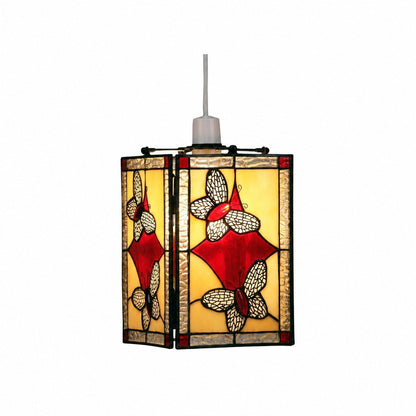TF Butterfly Pendant Lamp — Artistic Stained Glass Pendant Light for Living Room or Bedroom