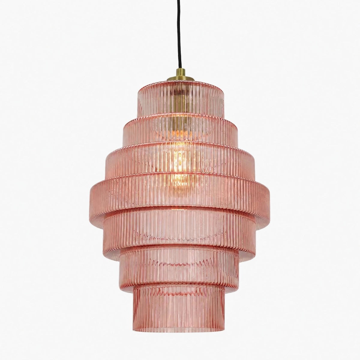 Kaleon Retro Glass Pendant Light - Glass Accents Art Deco Design for Dining and Living Room Ambiance