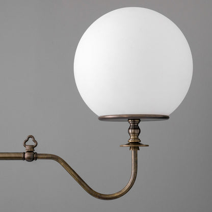 Glorica Glass Brass Chandelier Lighting - Contemporary Glass Multi-Light Hanging Fixture