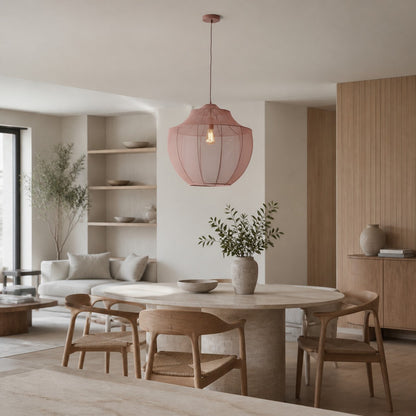 Lumifil Modern Mesh Pendant Light - Hanging Fabric Lghts are Suitable for Dining Rooms or Kitchen Islands