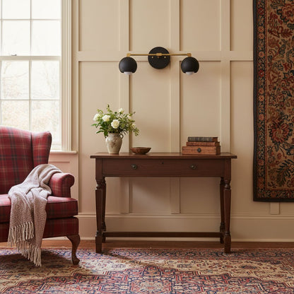 Metio Kuppel-Dekoratives Schminklicht – Klassische Badezimmer-Wandlampe mit Kugelschirm