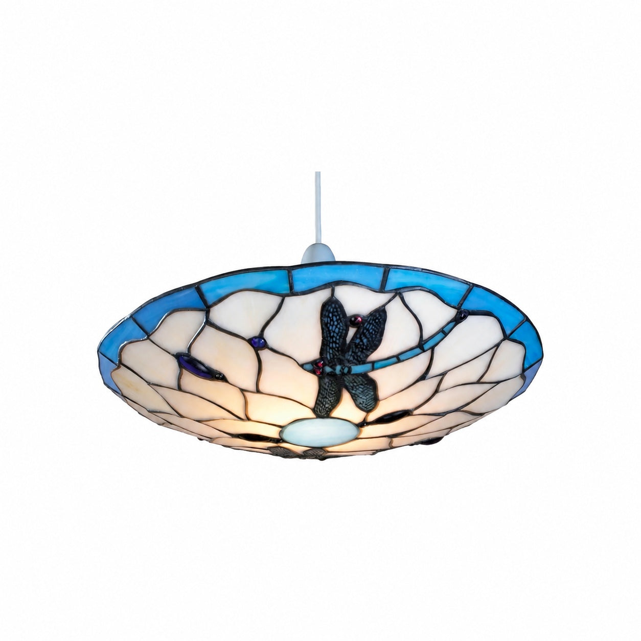 TF Schmetterlings-Pendelleuchte – Dekorative Buntglas-Pendelleuchte für Schlafzimmer oder Eingangsbereich 