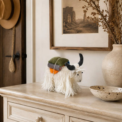 Handmade Nepal Wool Felt Yak Ornament