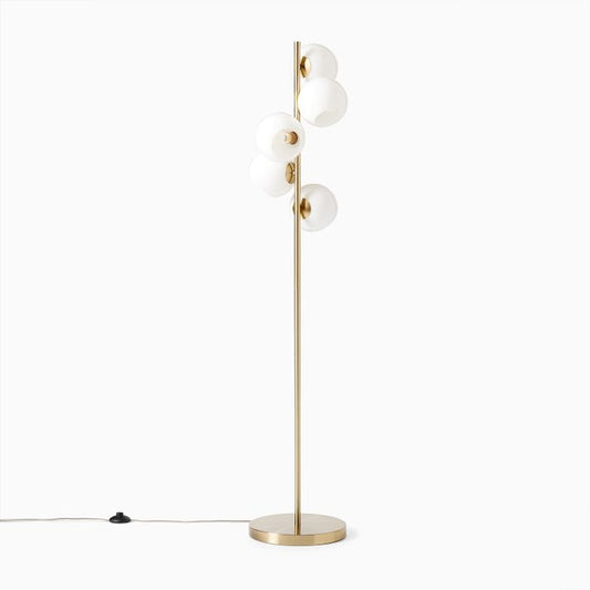 Brina Glass Multi-Light Floor Lamp - Modern Standing Light with Elegance