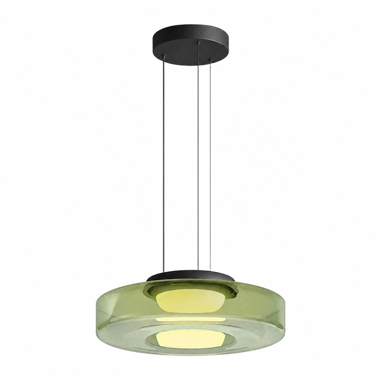Nora Contemporary Multi-Layer Glass Pendant Lamp - Adjustable Hanging Light for Living Room or Kitchen Island