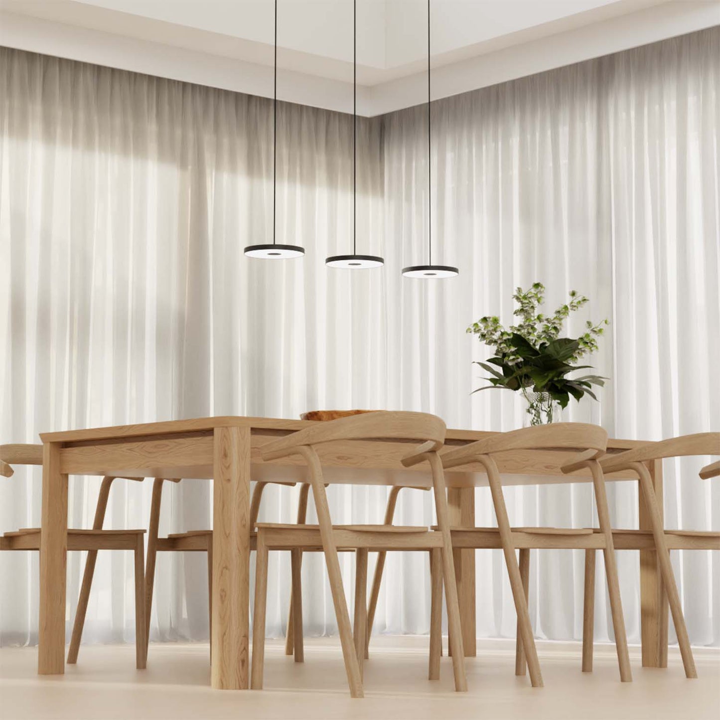 Minimalist Round Flat Evanos Pendant Light