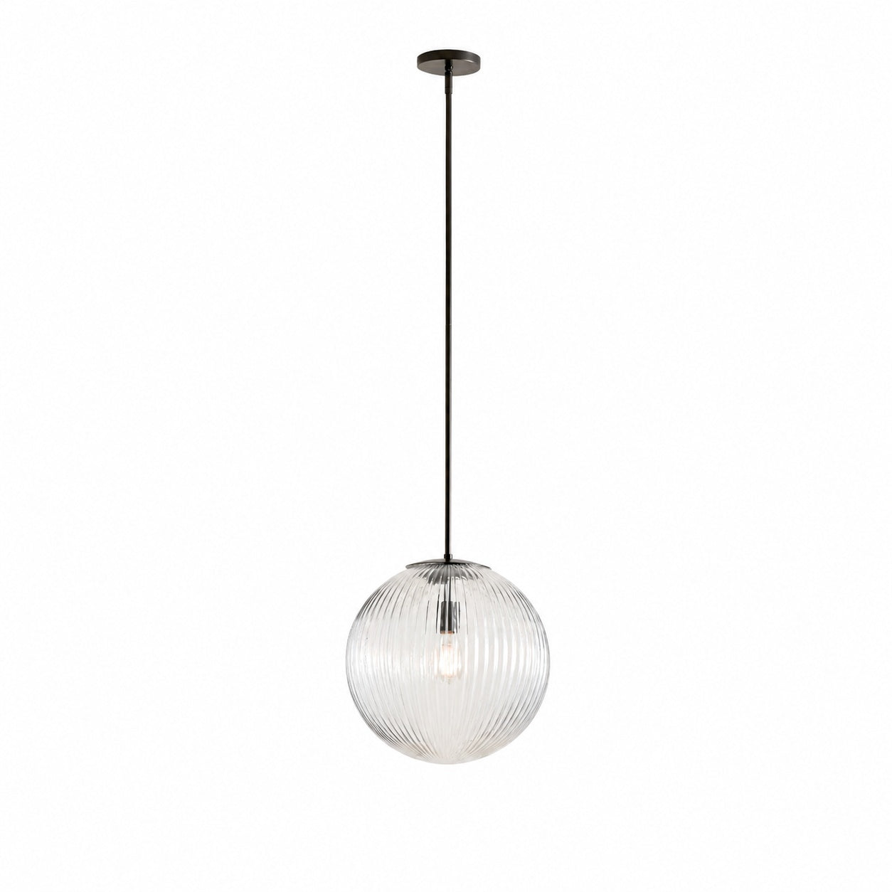 Bravira Pendelleuchte aus geripptem Glas – elegante Kücheninsellampe