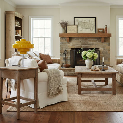 Koloro Tiered Glass Table Lamp – Retro Style for Living Room or Bedroom