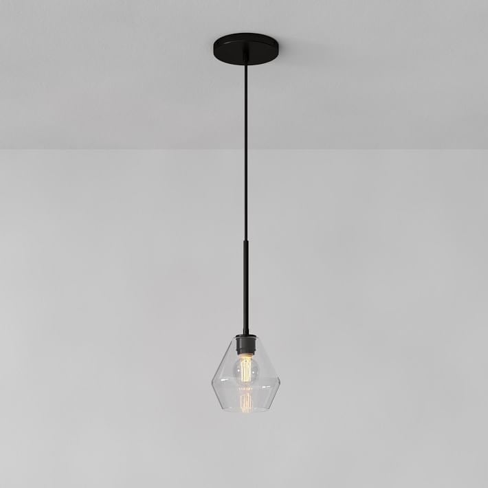 Merin Transparent Glass Sculpture Geometric Chandelier