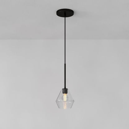 Merin Transparent Glass Sculpture Geometric Chandelier
