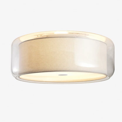 Bauhaus Glass Fabric Flush Mount Ceiling Light