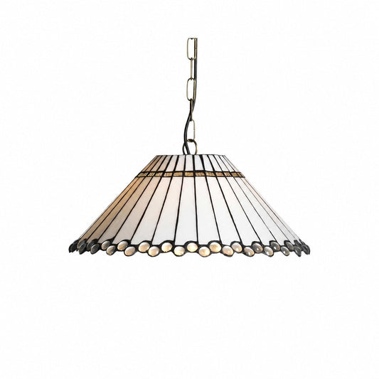 TF Allanton Art Deco Pendant Lamp - Elegant Glass Ceiling Light for Living Elegant Dining Room