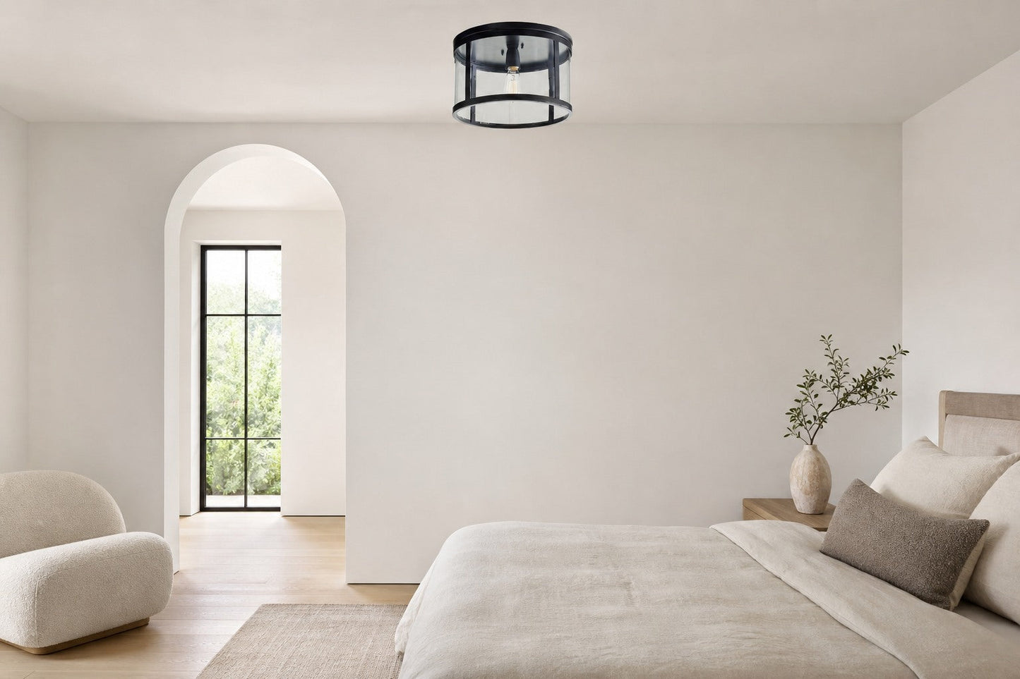 Ferrix Minimalistische Eisen Flush Mount Deckenleuchte für Veranden und Flure