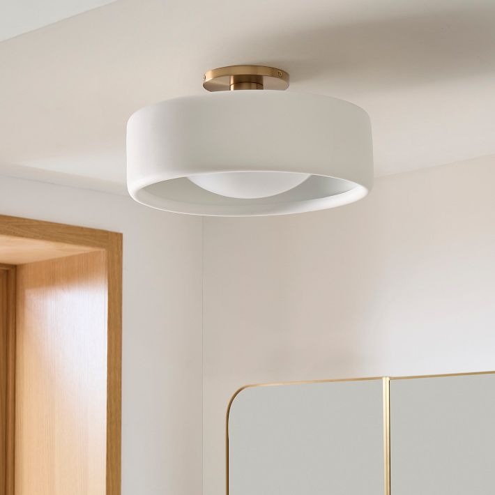 Cerova Porcelain Flushmount – Modern Minimalist Design – Perfect for Living & Dining Areas