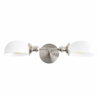 Ornato Luxe Mid-Century Vanity Light - Brass Bathroom Fixture with Opal Glass