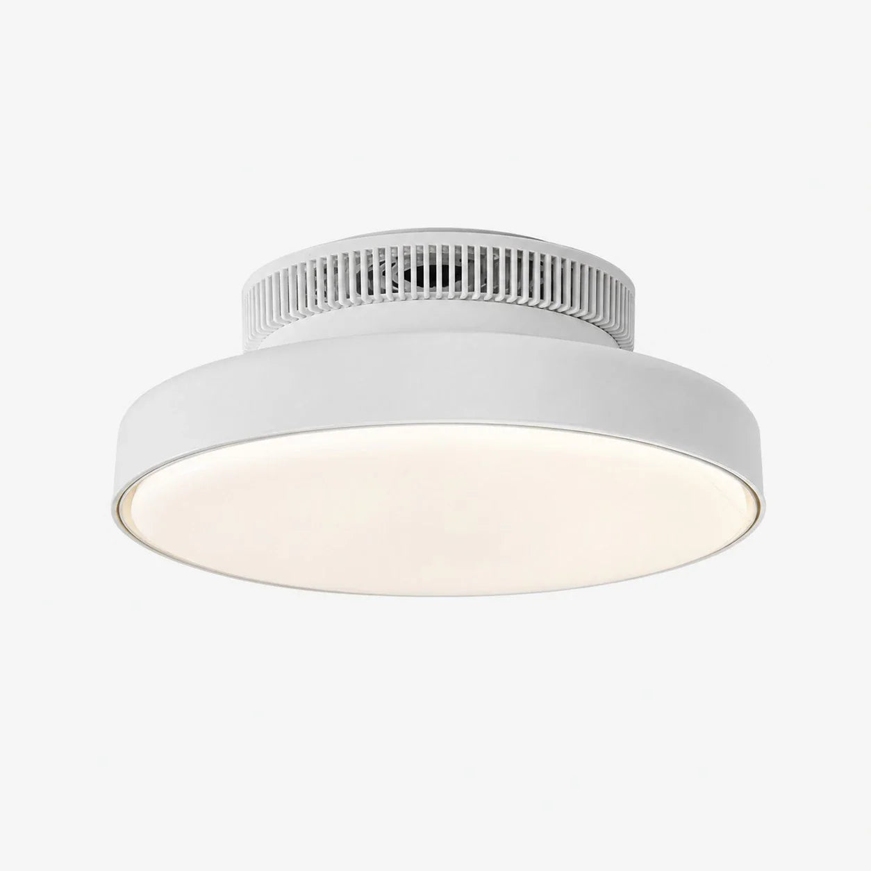 White ribbed ceiling fan light