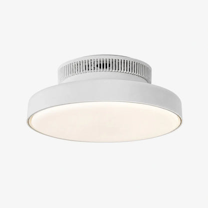 White ribbed ceiling fan light