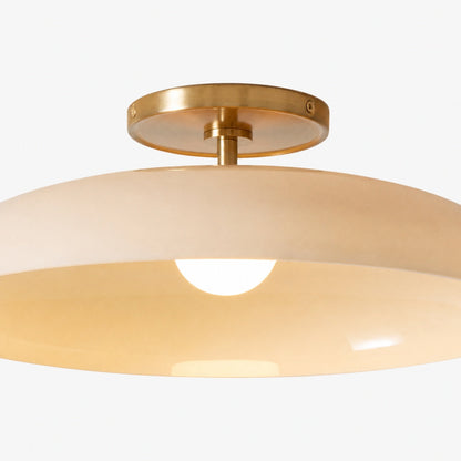 Vega Glas-Deckenleuchte – Champagnerfarbene, kugelförmige moderne Glas-Deckenleuchte für den Flur