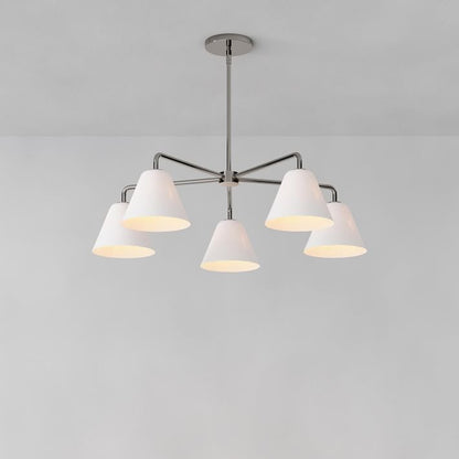 Conica Sculptural 5-Light Cone Chandelier - Modern Glass Lighting for Home
