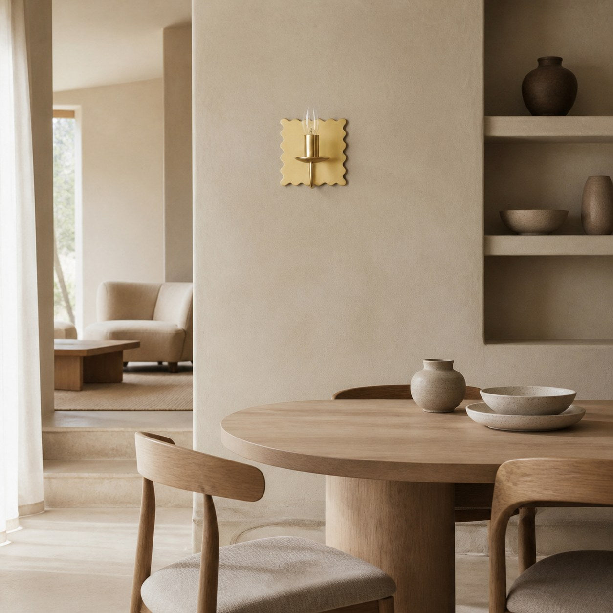 Modo Decorative Wall Light – Modern Wavy Metal Wall Sconce for Bedrooms and Hallways
